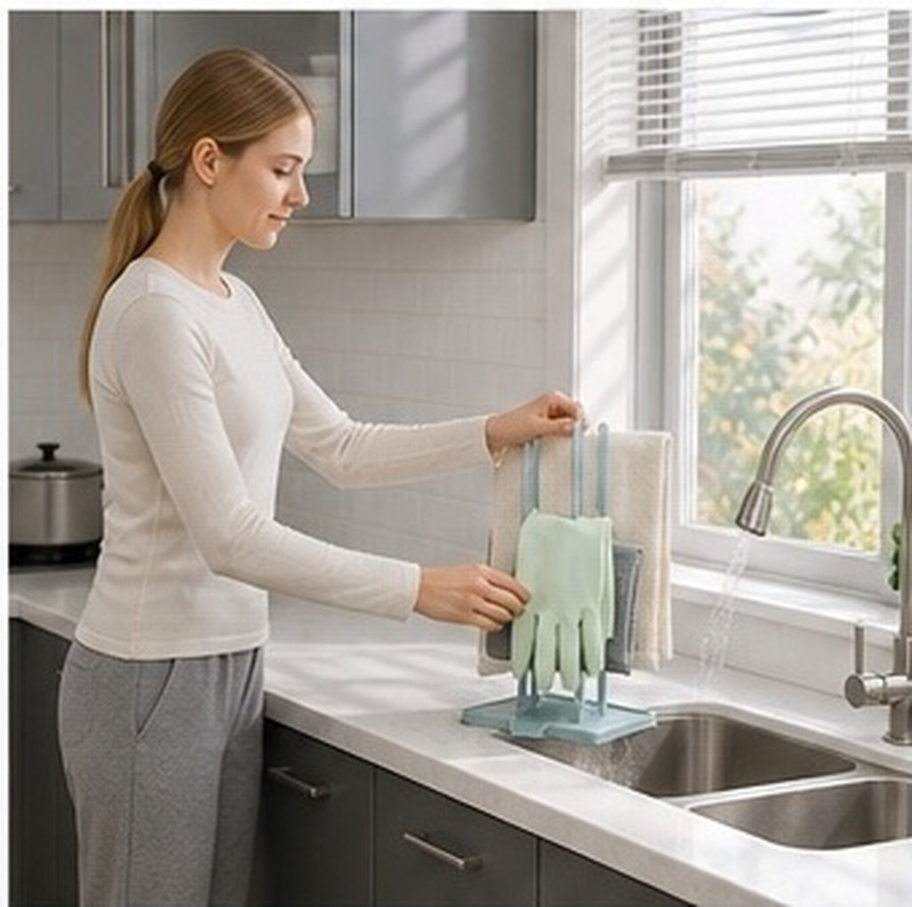 Multi-Functional Drain Rack Ki - Dish Glove Rubber ulasan dan harga