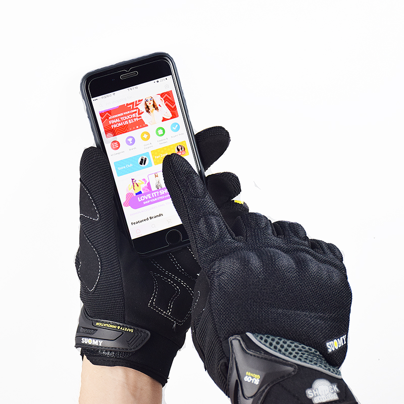 SUOMY Breathable Full Finger R - Leather Driving Glove ulasan dan harga