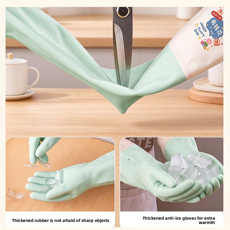 Extra Long Dishwashing Gloves  - Dish Glove Rubber ulasan dan harga