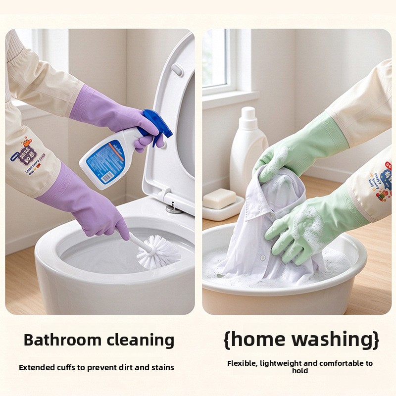 Extra Long Dishwashing Gloves  - Dish Glove Rubber ulasan dan harga