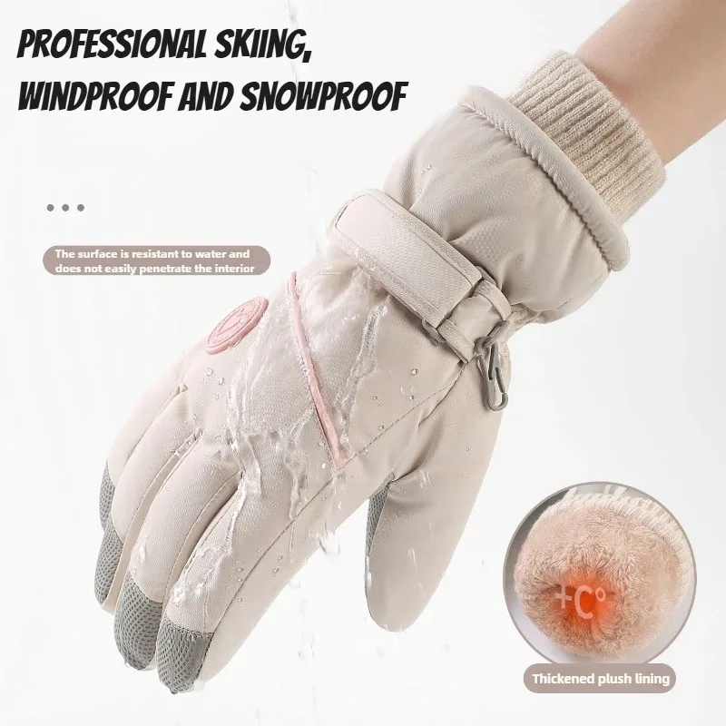 Windproof Thermal Ski Gloves W - Wool Glove Lined ulasan dan harga