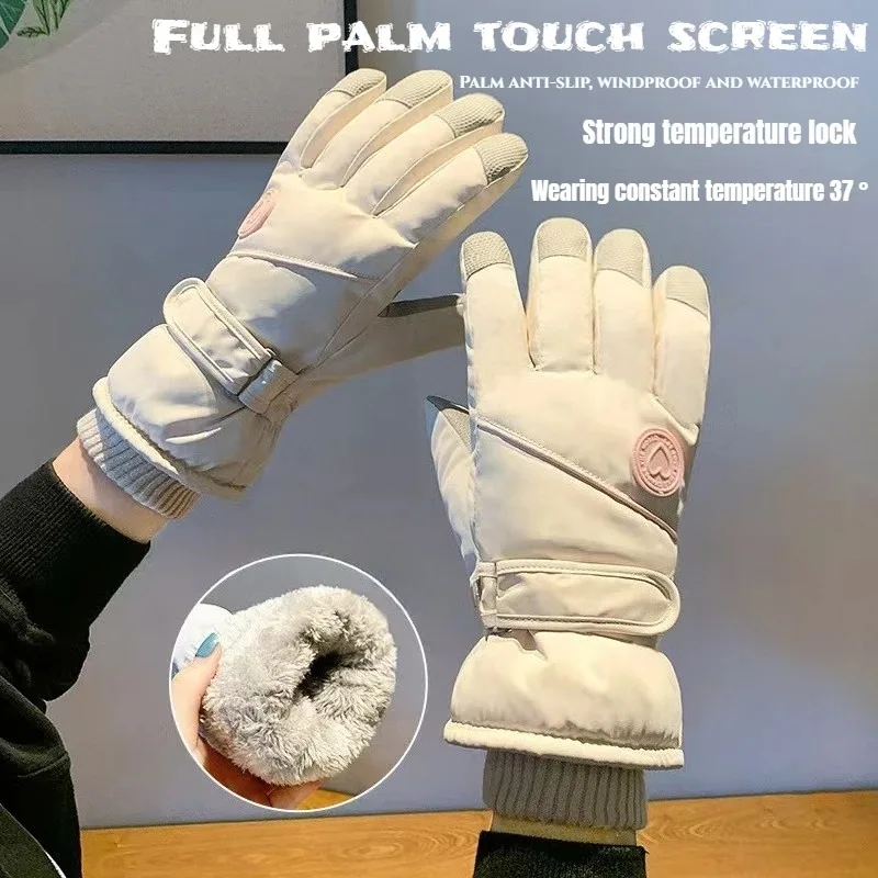 Windproof Thermal Ski Gloves W - Wool Glove Lined ulasan dan harga