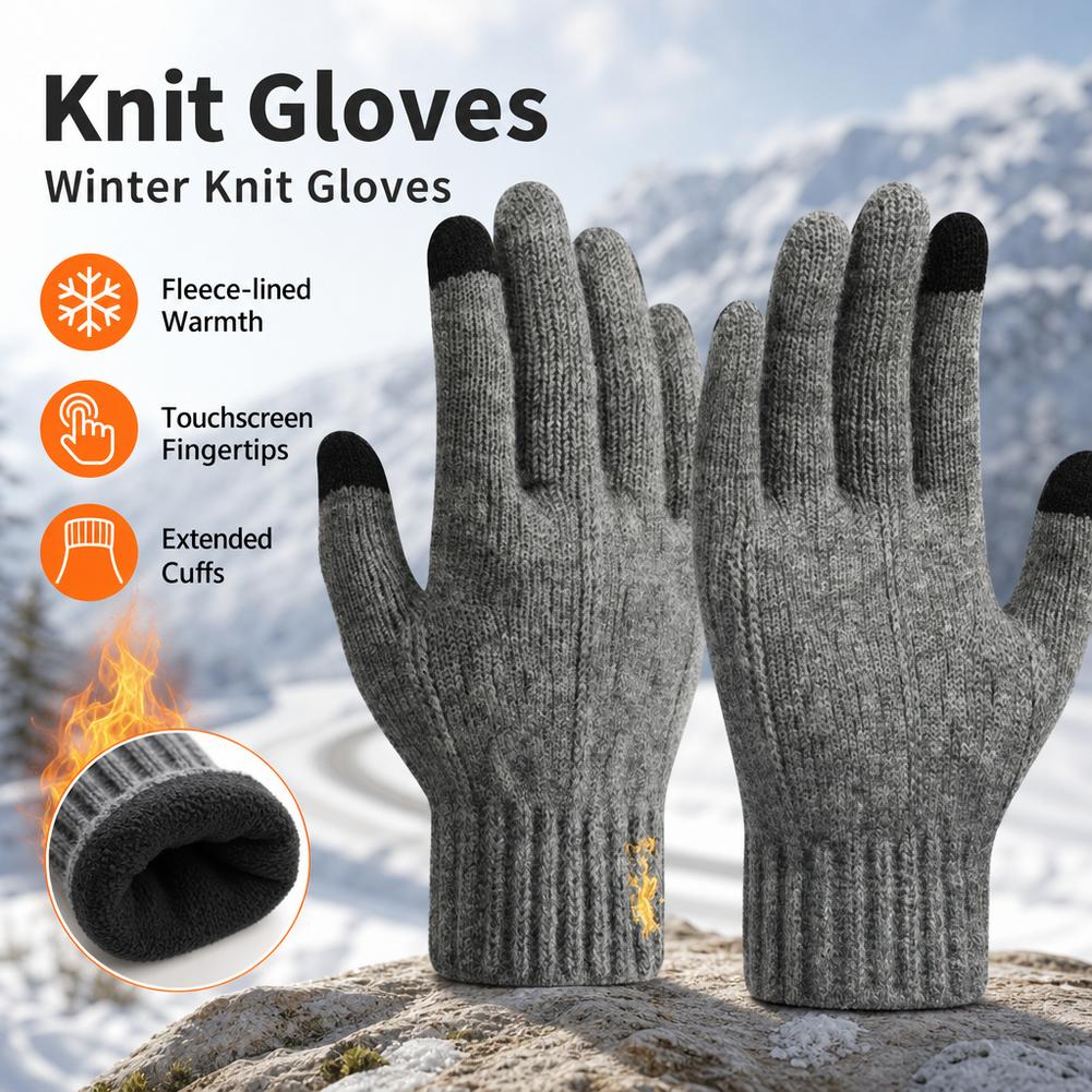2026 Men's Thermal Wool Knitte - Wool Glove Lined ulasan dan harga