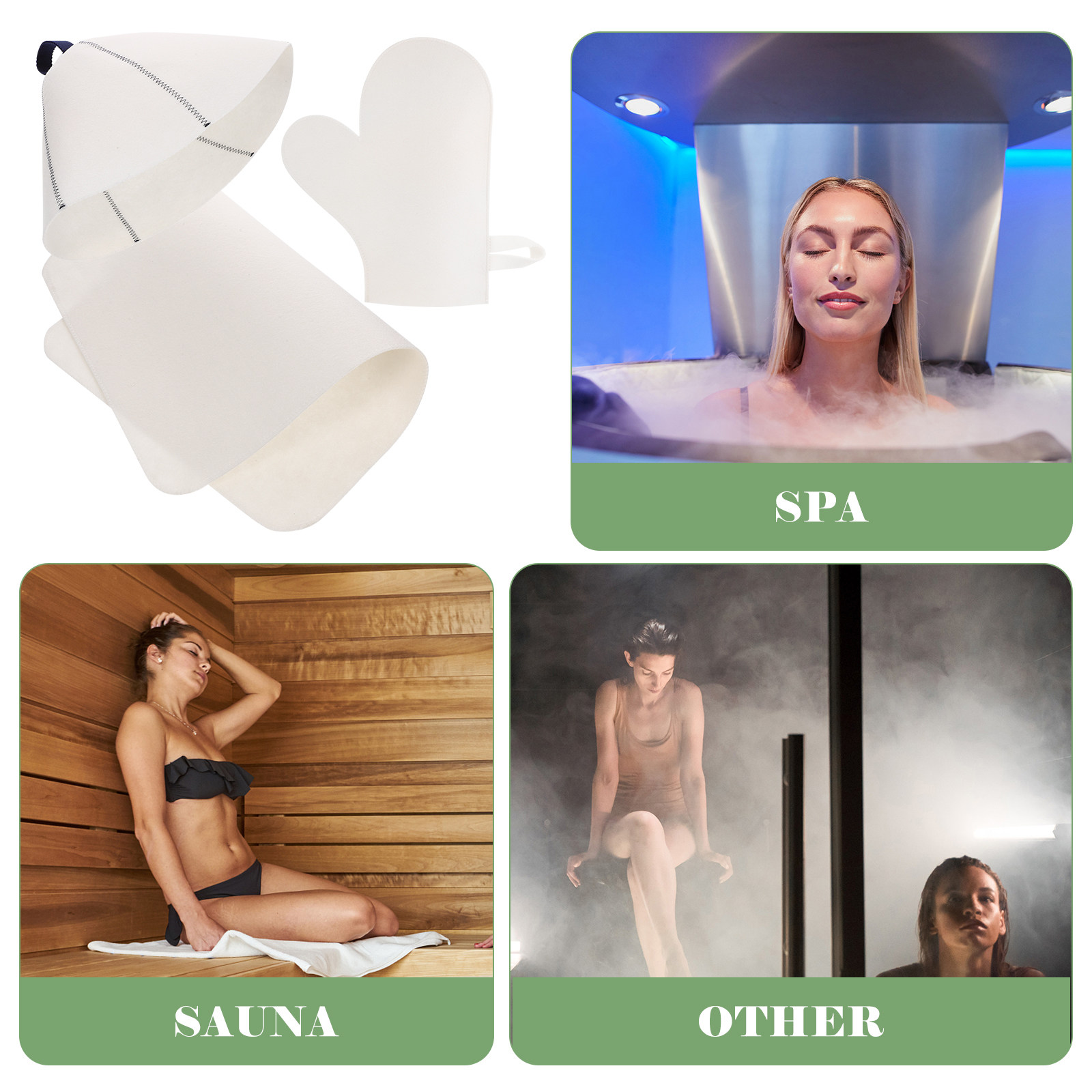 Felt Sauna Hat, Gloves & Mat S - Heat Resistant Glove ulasan dan harga