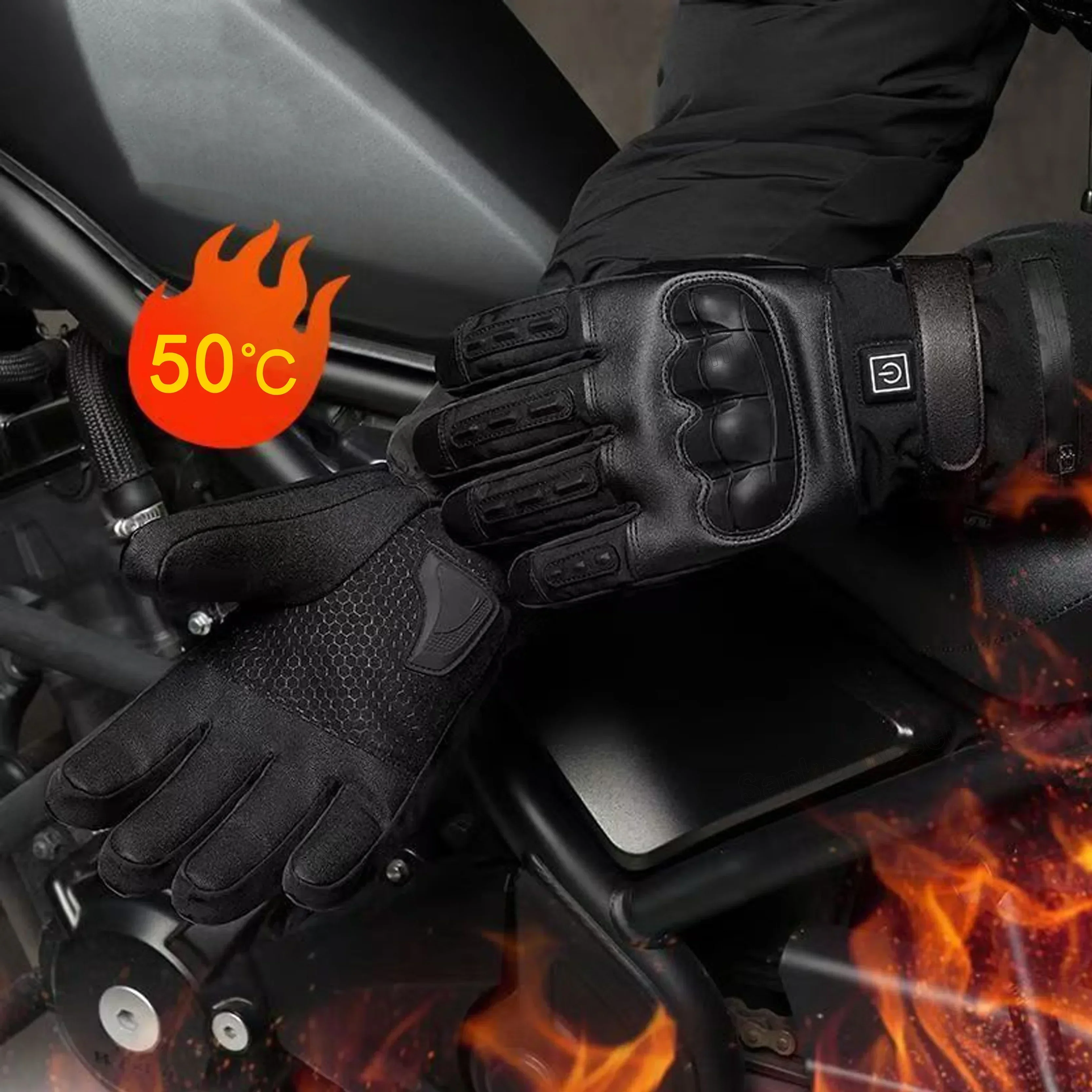 Heated Gloves Hand Warmer Elec - Ski Glove Waterproof ulasan dan harga