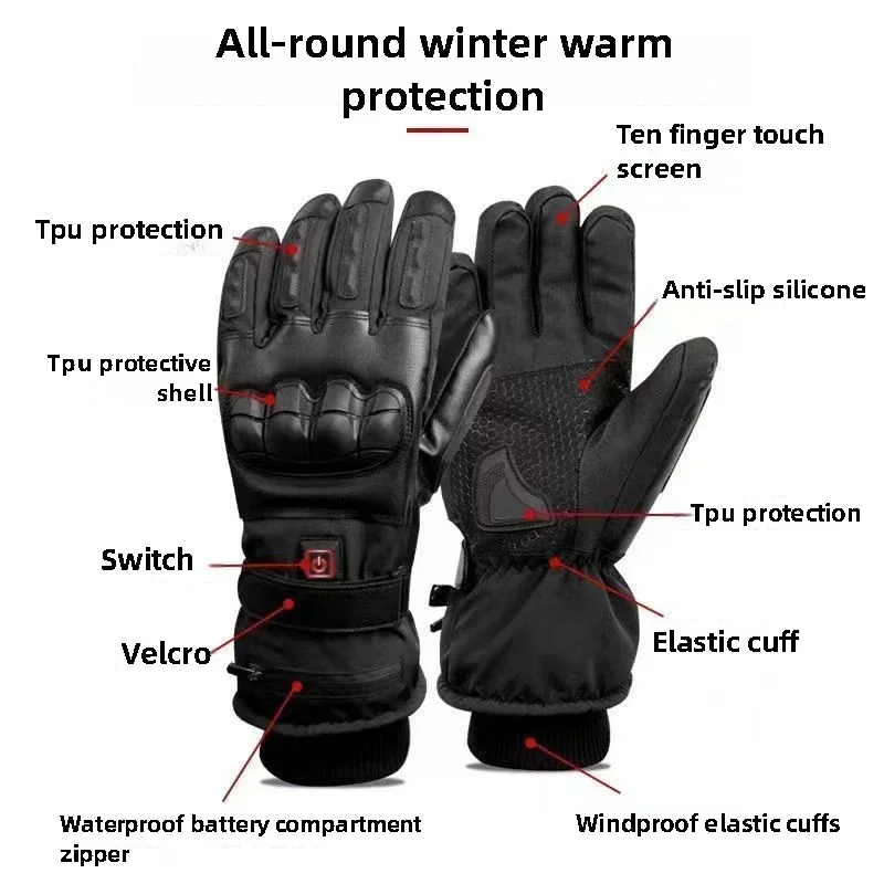 Heated Gloves Hand Warmer Elec - Ski Glove Waterproof ulasan dan harga